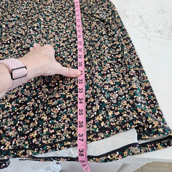 PrAna Jewel Lake Dress Sz Medium Floral Green Knit Athleisure - Picture 10 of 11